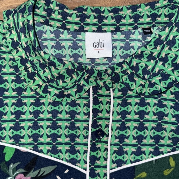 CABI Floral Patchwork Button-Up Blouse - Picture 7 of 11